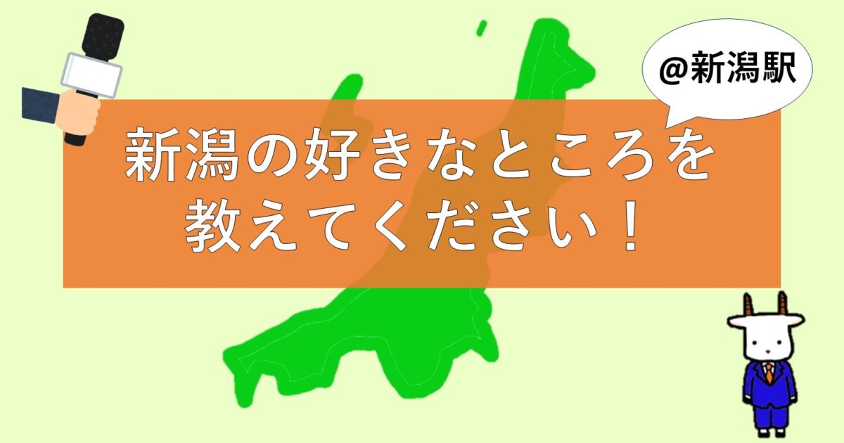 街頭インタビューその2 ＠新潟駅周辺